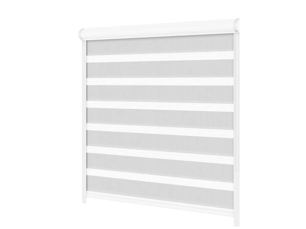 Roleta SWING PREMIUM - deň a noc - látka Bahama 1821 - svetlo sivá 1