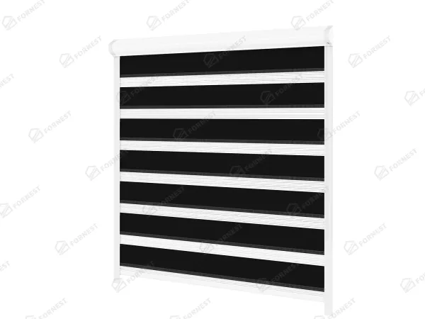 Roleta SWING - deň a noc - látka Zakynthos 10 - čierna 1