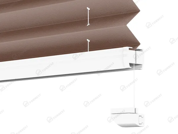 Plisé rolety LUX - látka Woody brown 11056 - PEARL 8