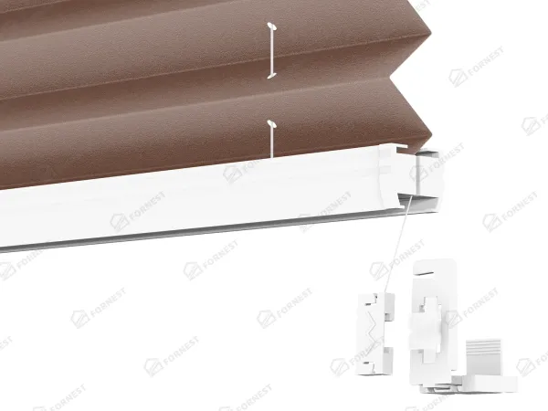 Plisé rolety LUX - látka Woody brown 11056 - PEARL 5