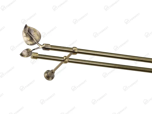 Garniža 16x16mm - 2rady - LIST VEĽKÝ - antik 1