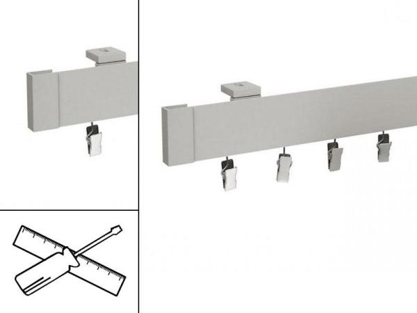 Garniža MODERN 1-drážková do stropu - odtieň INOX