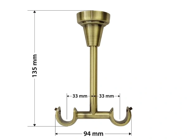 Garniža 16x16mm - 2rady - MODERN - antik 5
