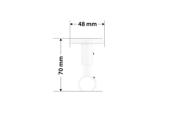Garniža 19mm drážková tyč - 1rad - CYLINDER CRYSTAL - čierno biela 5