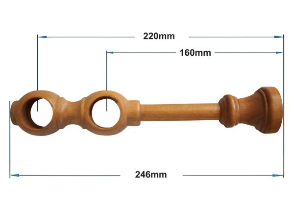 Garniža drevená 28x28mm dvojradová - DUB ZLATÝ 2