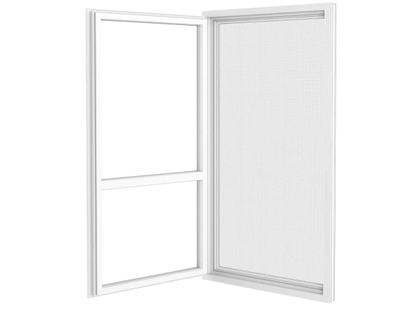 Siete proti hmyzu na DVERE - pántové - BIELA - RAL 9016 - bez priečky 3