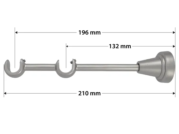 Garniža 16x16mm - 2rady - KALISTO - satin 3
