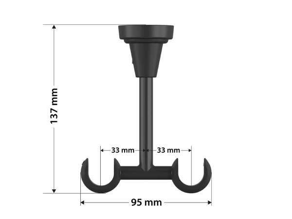 Garniža 19x19mm obyčajná tyč - 2rady - TECHNO - bielo čierna 5