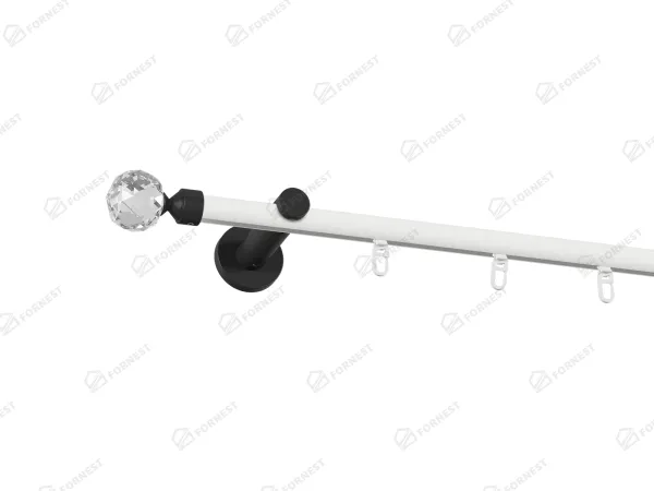 Garniža 19mm drážková tyč - 1rad - GUĽA CRYSTAL - bielo čierna