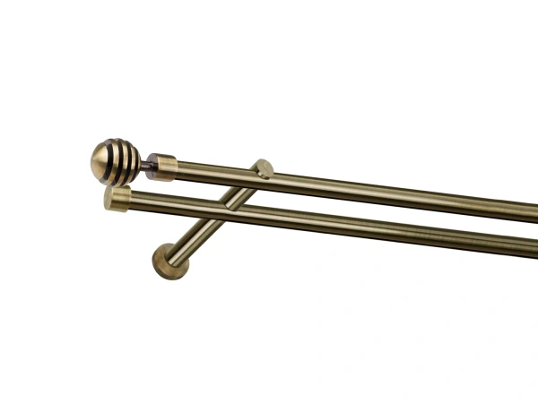 Garniža 19x19mm - drážková tyč - 2rady - VERONA - antik 1