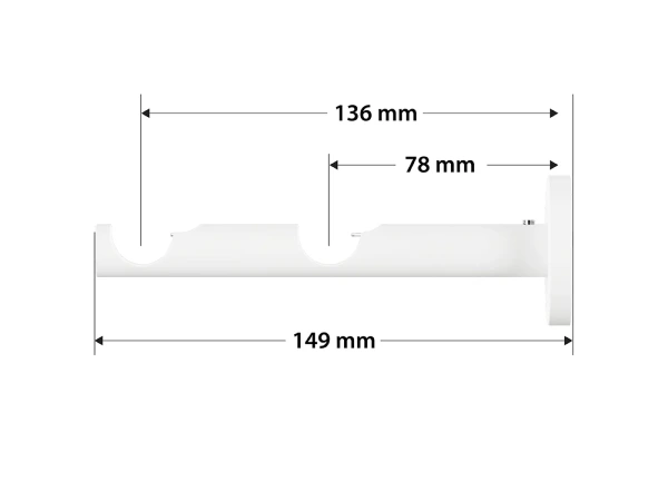 Garniža 19x19mm obyčajná tyč - 2rady - TODI MAX - čierno biela 3