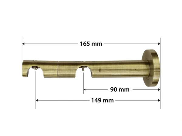 Garniža 19x19mm - drážková tyč - 2rady - VERONA - antik 3
