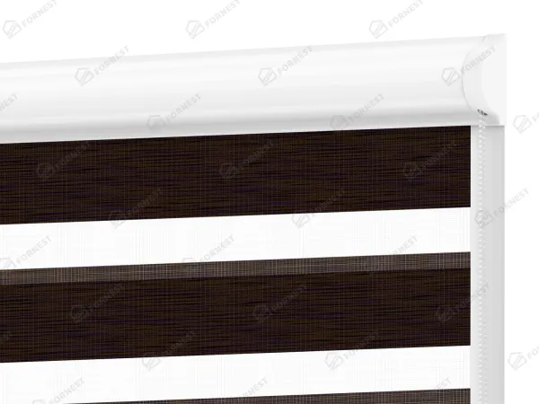 Roleta SWING - deň a noc - látka Maurícius 66 - tmavo hnedá (wenge)