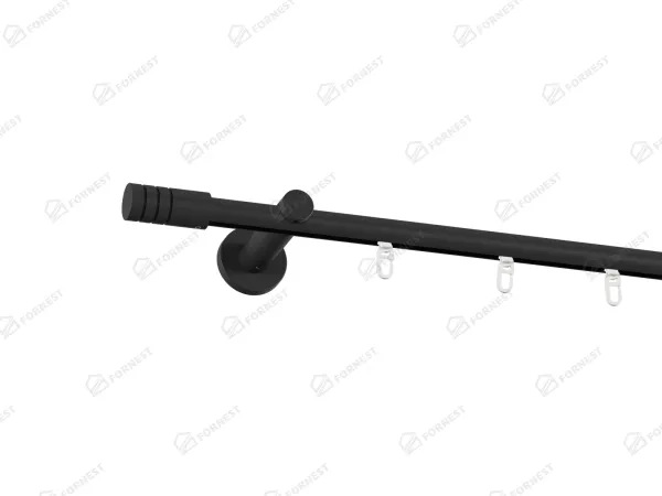 Garniža 19mm drážková tyč - 1rad - TECHNO - čierna