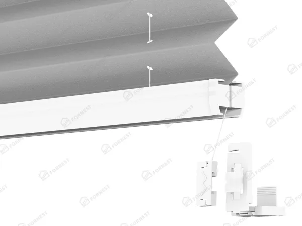 Plisé rolety LUX - látka Soft grey 11040 - PEARL 5