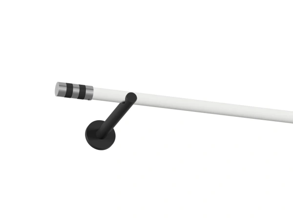 Garniža 19mm obyčajná tyč - 1rad - VALEC - bielo čierna 1