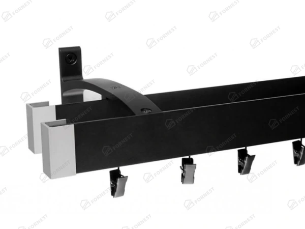 Garniža MODERN 2-drážková - na stenu - odtieň ČIERNA