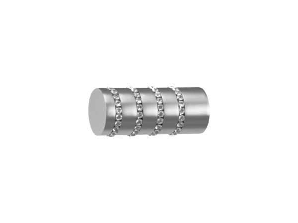 Garniža 25x16mm - 2rady - CYLINDER CRYSTAL - satin 2