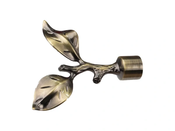 Garniža 19mm - drážková tyč - 1rad - LIST ROSE - antik 2