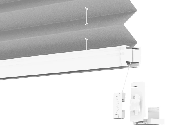 Plisé rolety LUX - látka Soft grey 11040 - PEARL 5