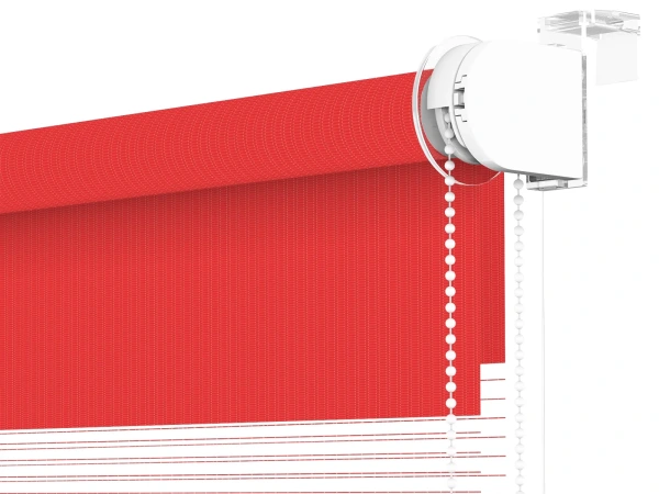 Roleta MINI - deň a noc - látka Zakynthos 17 - červená 3