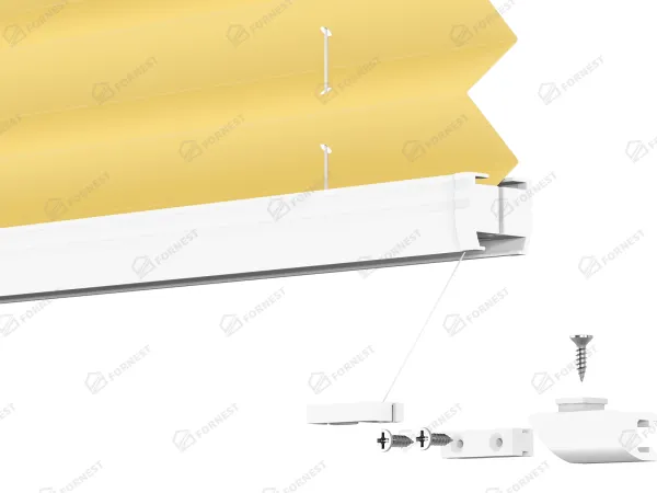 Plisé rolety LUX - látka Lemon fizz 11239 - BLACKOUT (zatemňujúca) 9