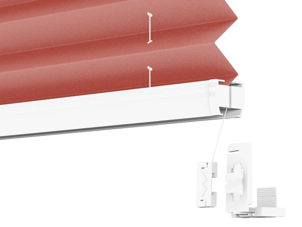 Plisé rolety LUX - látka Ruby red 11076 - PEARL 5