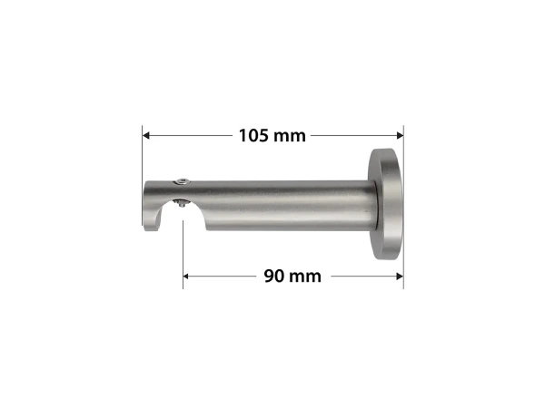 Garniža 19mm - drážková tyč - 1rad - PULLO - satin 3