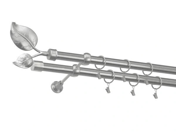 Garniža 25x25mm - 2rady - LIST VEĽKÝ satin