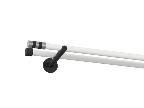 Garniža 19x19mm obyčajná tyč - 2rady - VALEC - bielo čierna 1