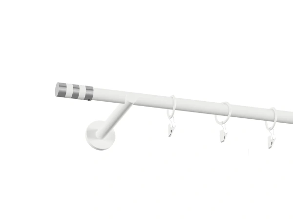 Garniža 19mm obyčajná tyč - 1rad - VALEC - biela