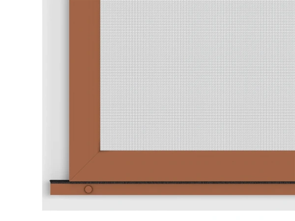 Siete proti hmyzu na DVERE - posuvné - HNEDÁ - RAL 8003 - s priečkou 7