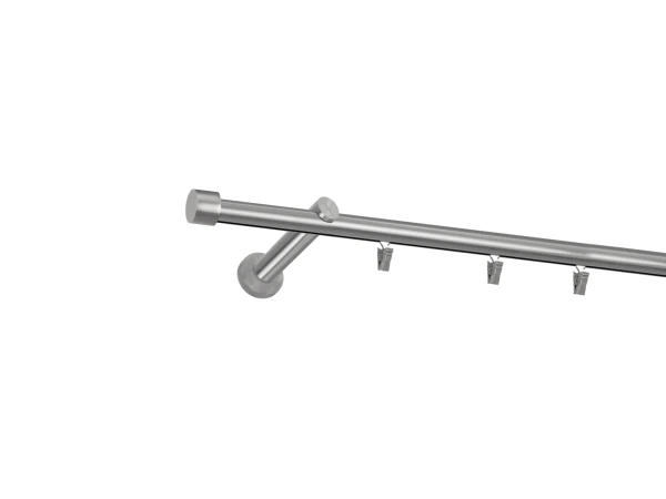 Garniža 19mm - drážková tyč - 1rad - PULLO - satin