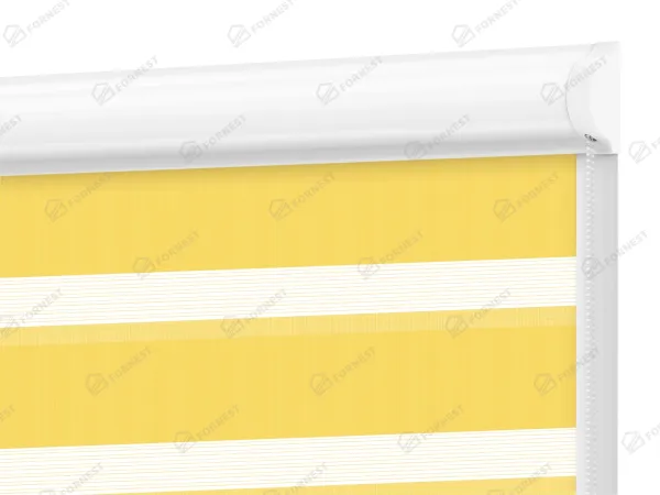 Roleta SWING - deň a noc - látka Zakynthos 15 - žltá