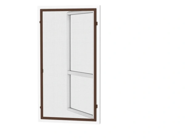 Siete proti hmyzu na DVERE - pántové - TMAVOHNEDÁ - RAL 8019 - bez priečky 1