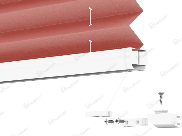 Plisé rolety LUX - látka Ruby red 11076 - PEARL 9