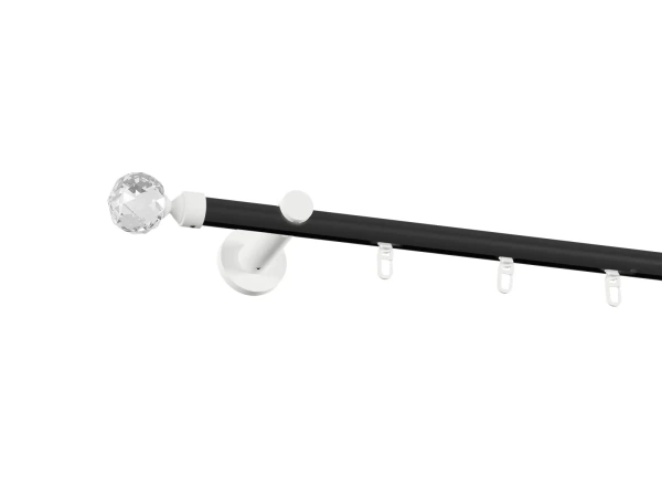 Garniža 19mm drážková tyč - 1rad - GUĽA CRYSTAL - čierno biela