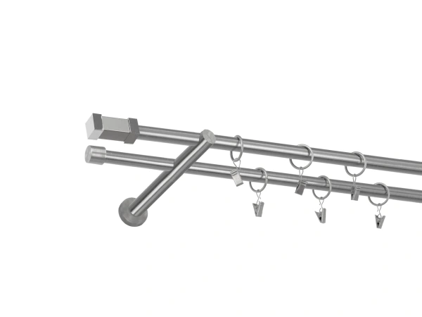 Garniža 16x16mm - 2rady - QUADRO - satin