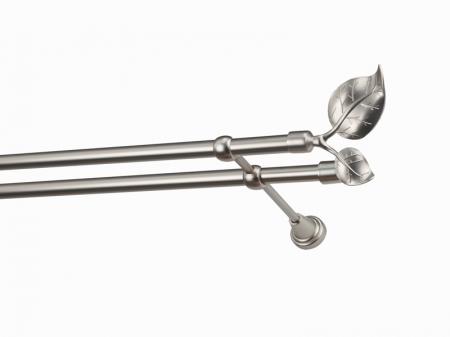 Garniža 19x19mm - 2rady - LIST VEĽKÝ - satin 1