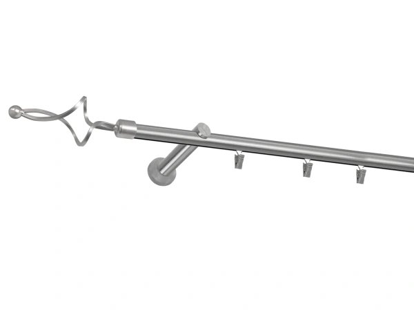 Garniža 19mm - drážková tyč - 1rad - FALIST - satin