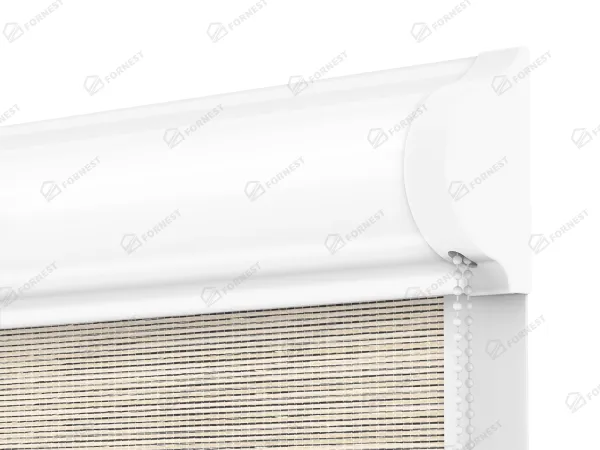 Roleta SWING - deň a noc - látka Maurícius 69 - béžová (čierny dekor) 3