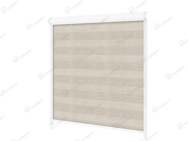 Roleta SWING - deň a noc - látka Maurícius 69 - béžová (čierny dekor) 2