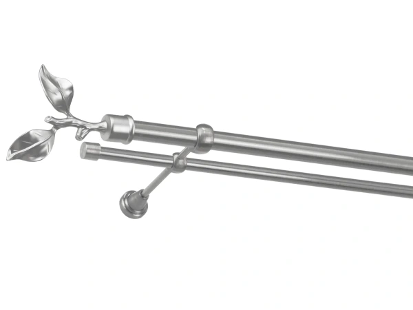 Garniža 25x16mm - 2rady - LIST ROSE - satin 1