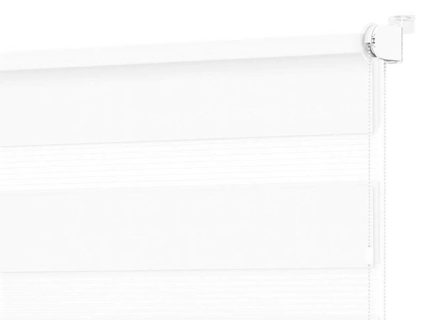 Roleta MINI - deň a noc - látka Zakynthos 01 - biela