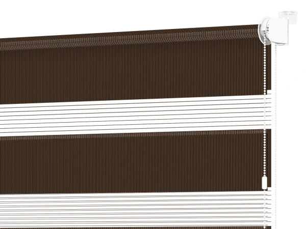 Roleta MINI - deň a noc - látka Miami 1307 - tmavo hnedá