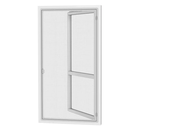 Siete proti hmyzu na DVERE - pántové v ráme SMART - SIVÁ - RAL 9006 - bez priečky 1