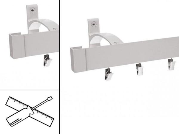 Garniža MODERN 1-drážková na stenu - odtieň INOX