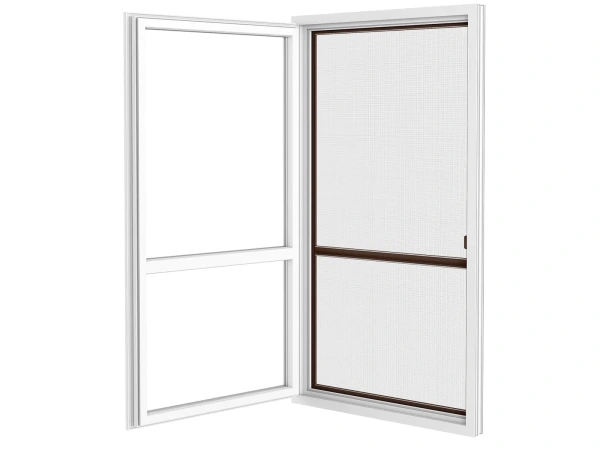 Siete proti hmyzu na DVERE - pántové v ráme SMART - TMAVOHNEDÁ - RAL 8019 - s priečkou 3