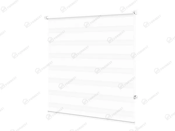 Roleta MINI - deň a noc - látka Zakynthos 01 - biela 2