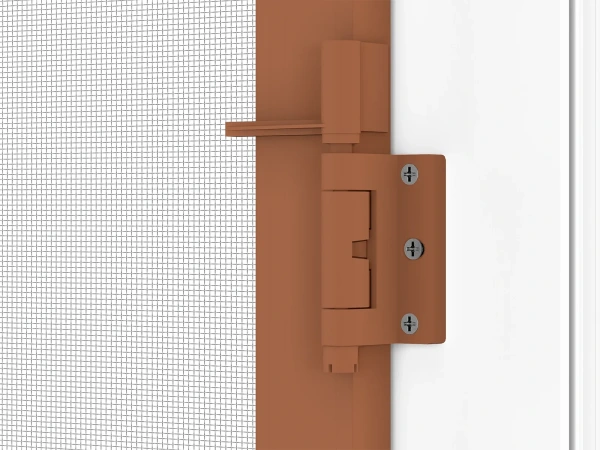 Siete proti hmyzu na DVERE - pántové - HNEDÁ - RAL 8003 - s priečkou 9